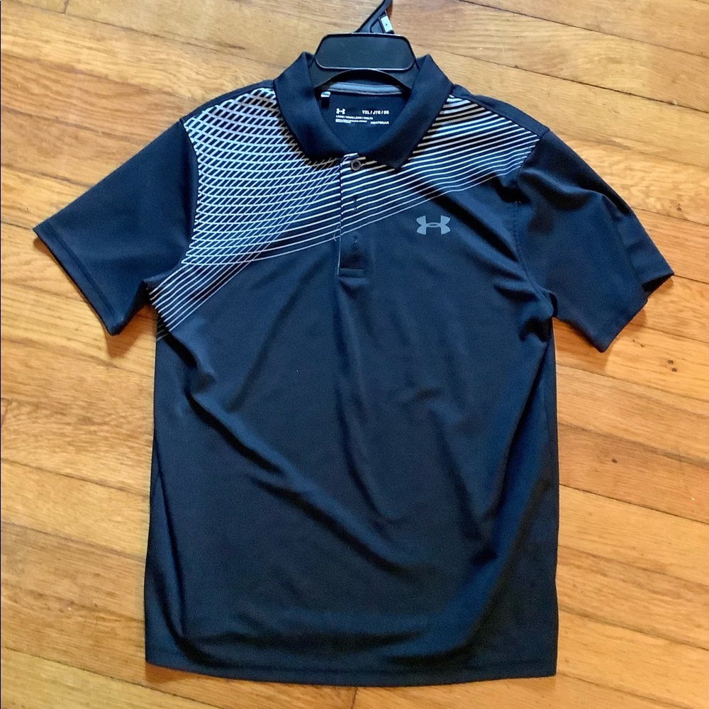 YXL Under Armour athletic polo dress shirt